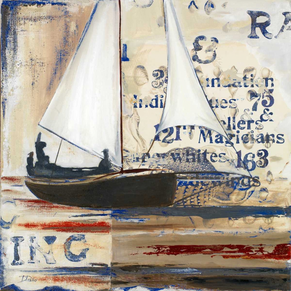 Wall Art Painting id:15573, Name: Blue Sailing Race I, Artist: Pinto, Patricia