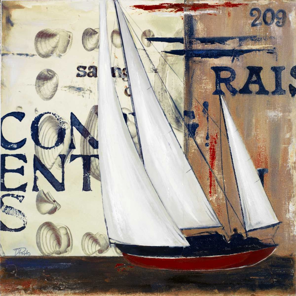 Wall Art Painting id:15574, Name: Blue Sailing Race II, Artist: Pinto, Patricia
