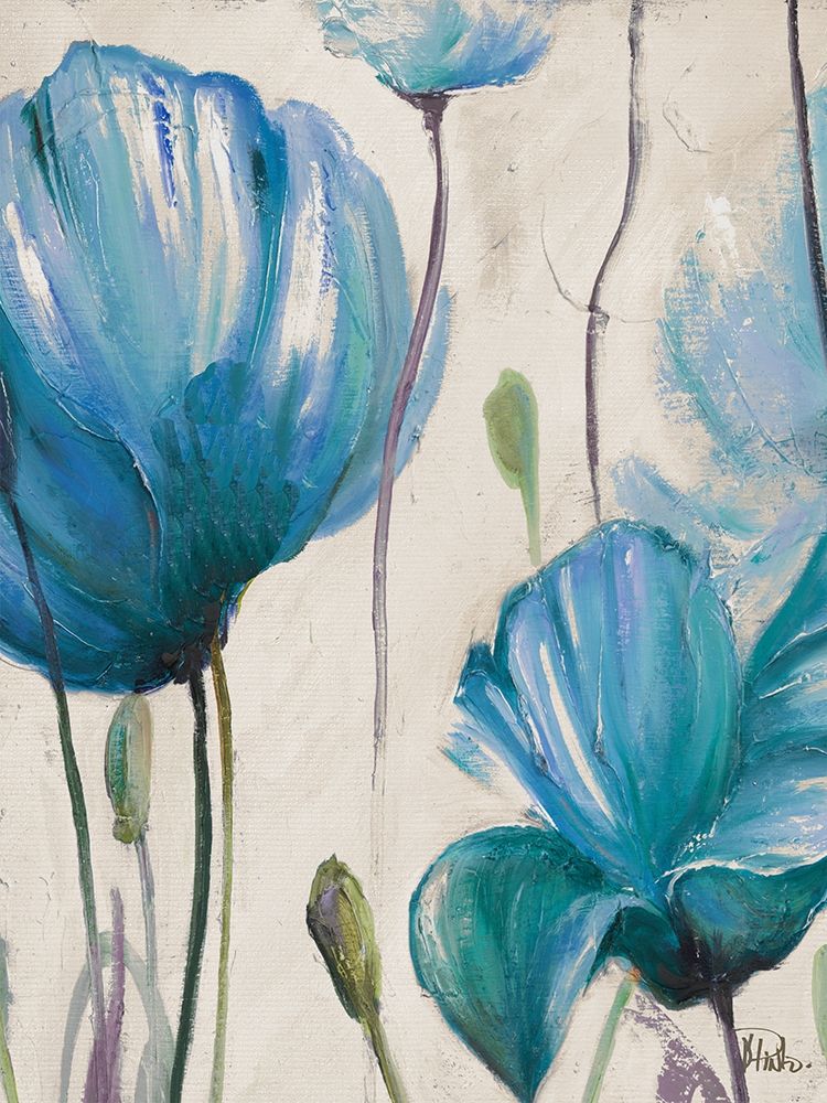 Wall Art Painting id:382339, Name: Blue Poppies, Artist: Pinto, Patricia