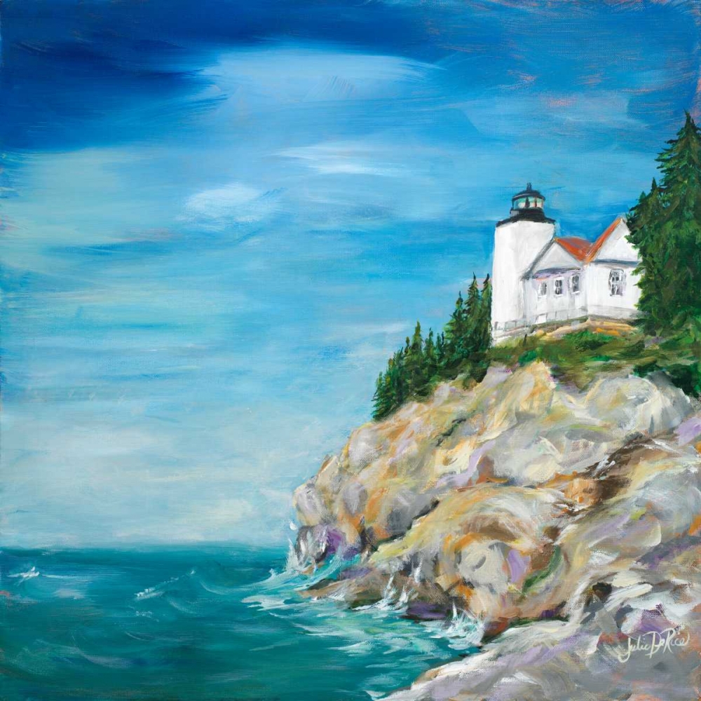 Wall Art Painting id:24368, Name: Lighthouse on the Rocky Shore II, Artist: DeRice, Julie