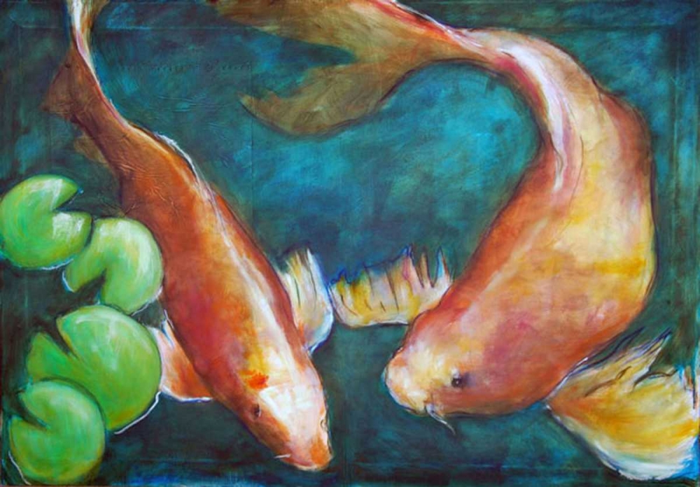 Wall Art Painting id:17053, Name: Two Red Fish, Artist: Hoffman, Kate