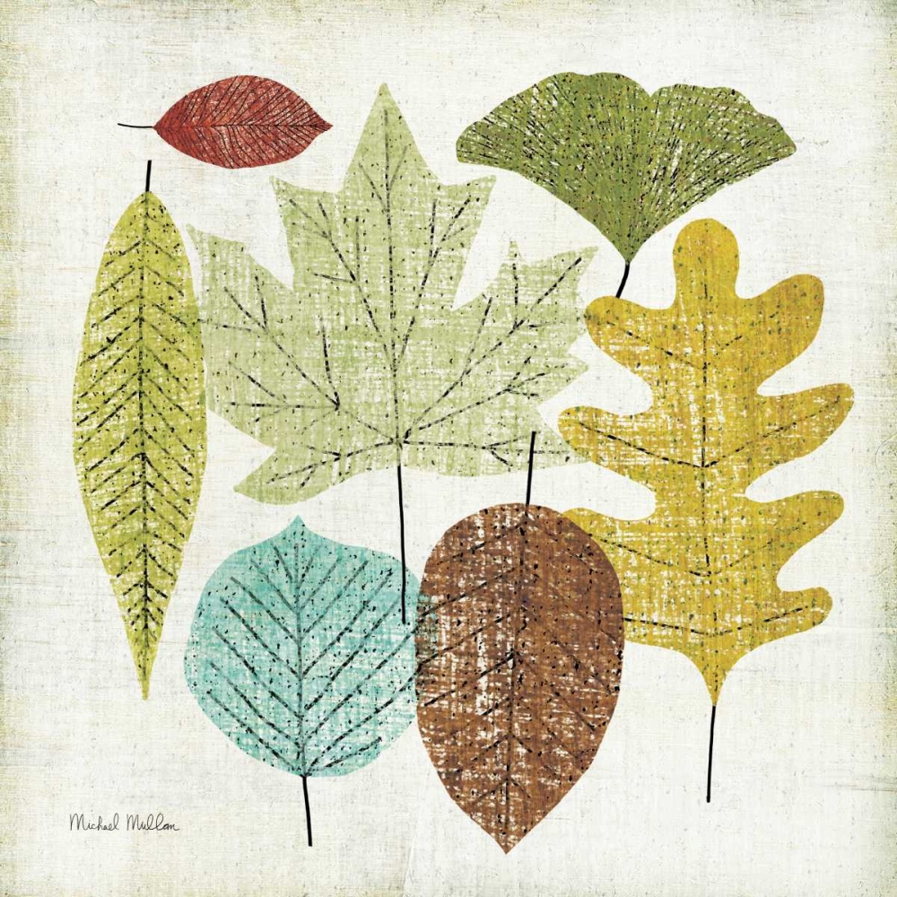 Wall Art Painting id:33418, Name: Woodland Leaves, Artist: Mullan, Michael