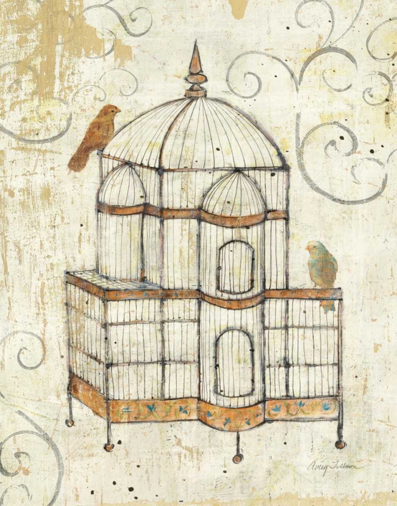 Wall Art Painting id:17801, Name: Bird Cage I, Artist: Tillmon, Avery