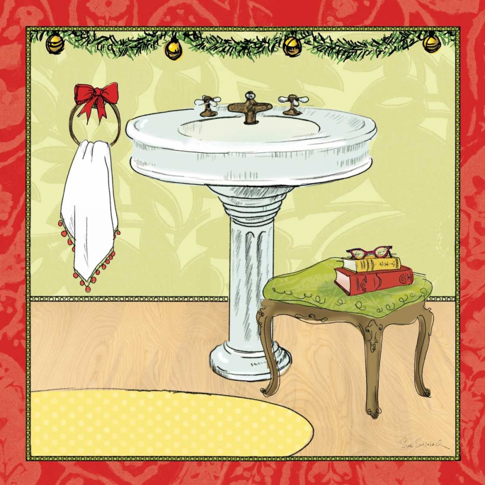 Wall Art Painting id:33532, Name: Soak Awhile - Holiday Sink, Artist: Schlabach, Sue