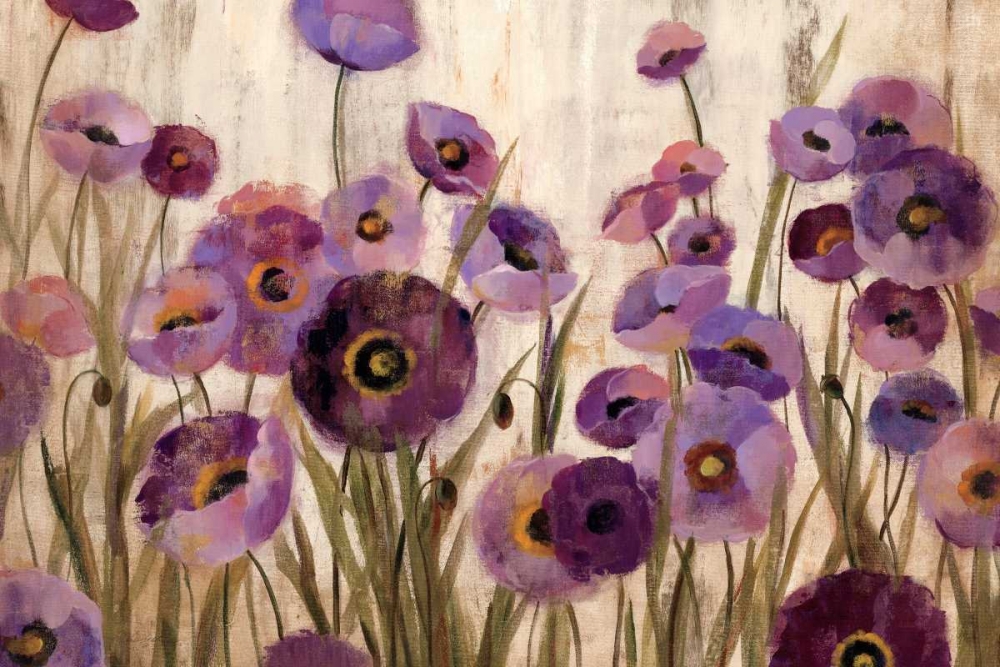 Wall Art Painting id:17456, Name: Pink and Purple Flowers, Artist: Vassileva, Silvia