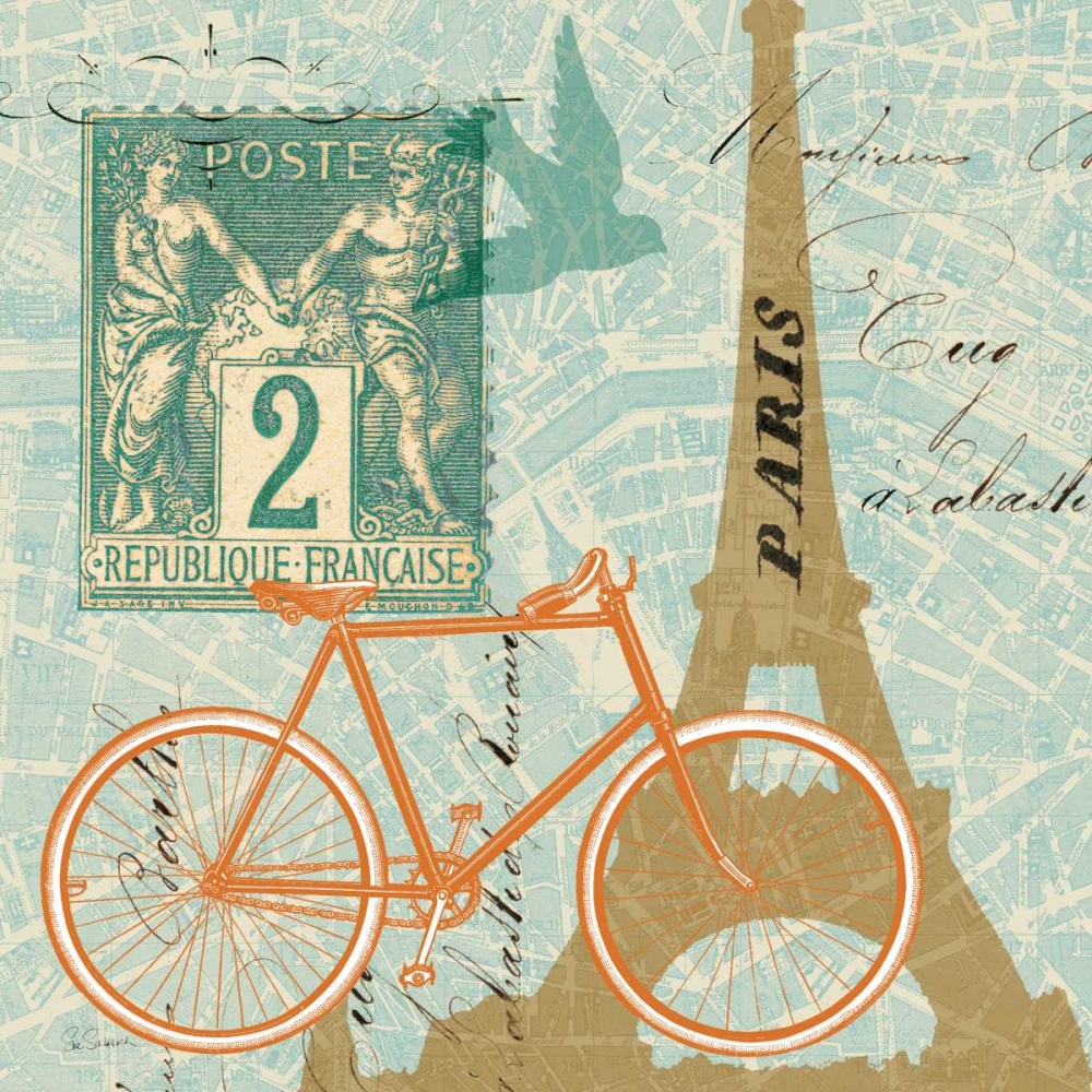 Wall Art Painting id:33750, Name: Postcard from Paris Collage, Artist: Schlabach, Sue
