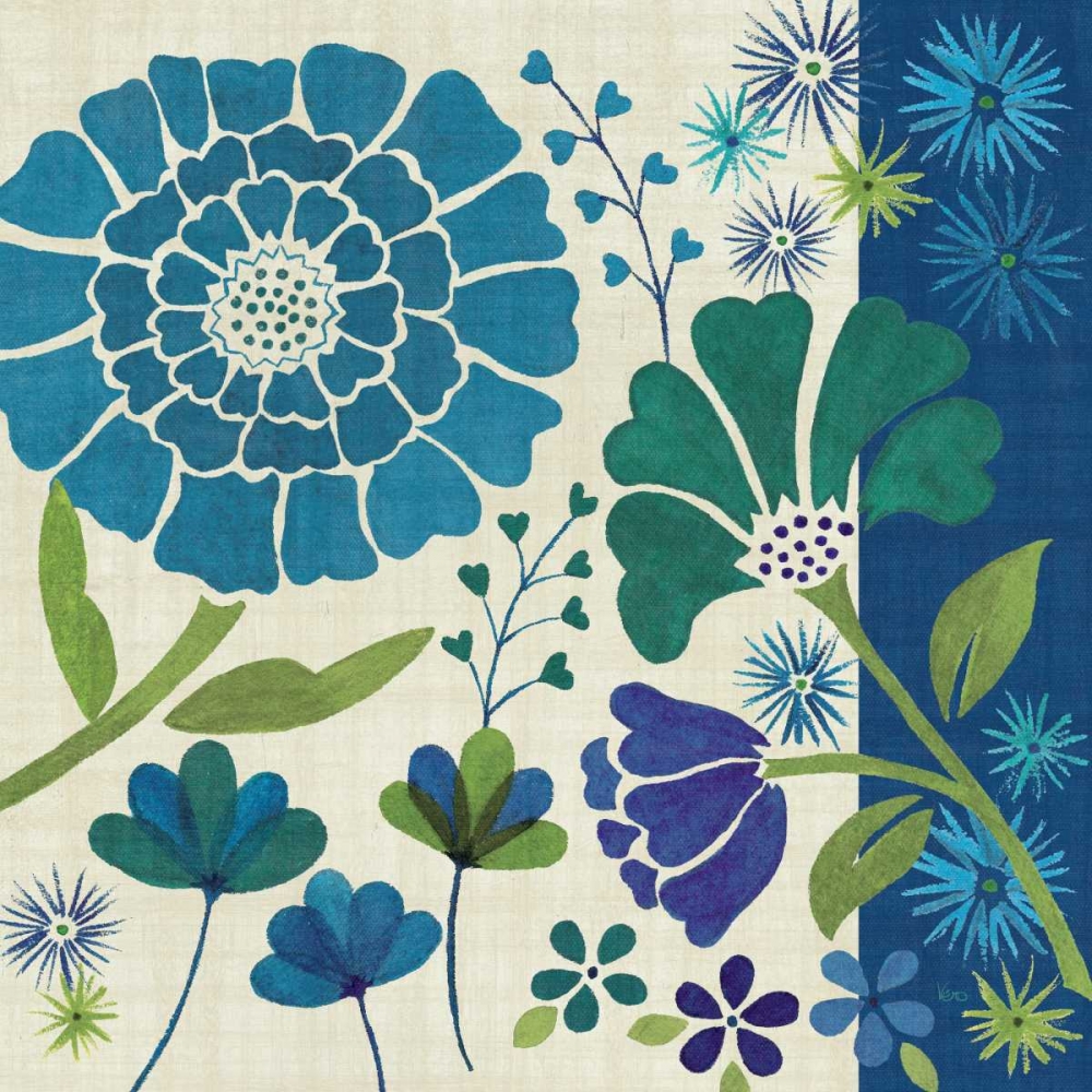 Wall Art Painting id:17701, Name: Blue Garden II, Artist: Charron, Veronique