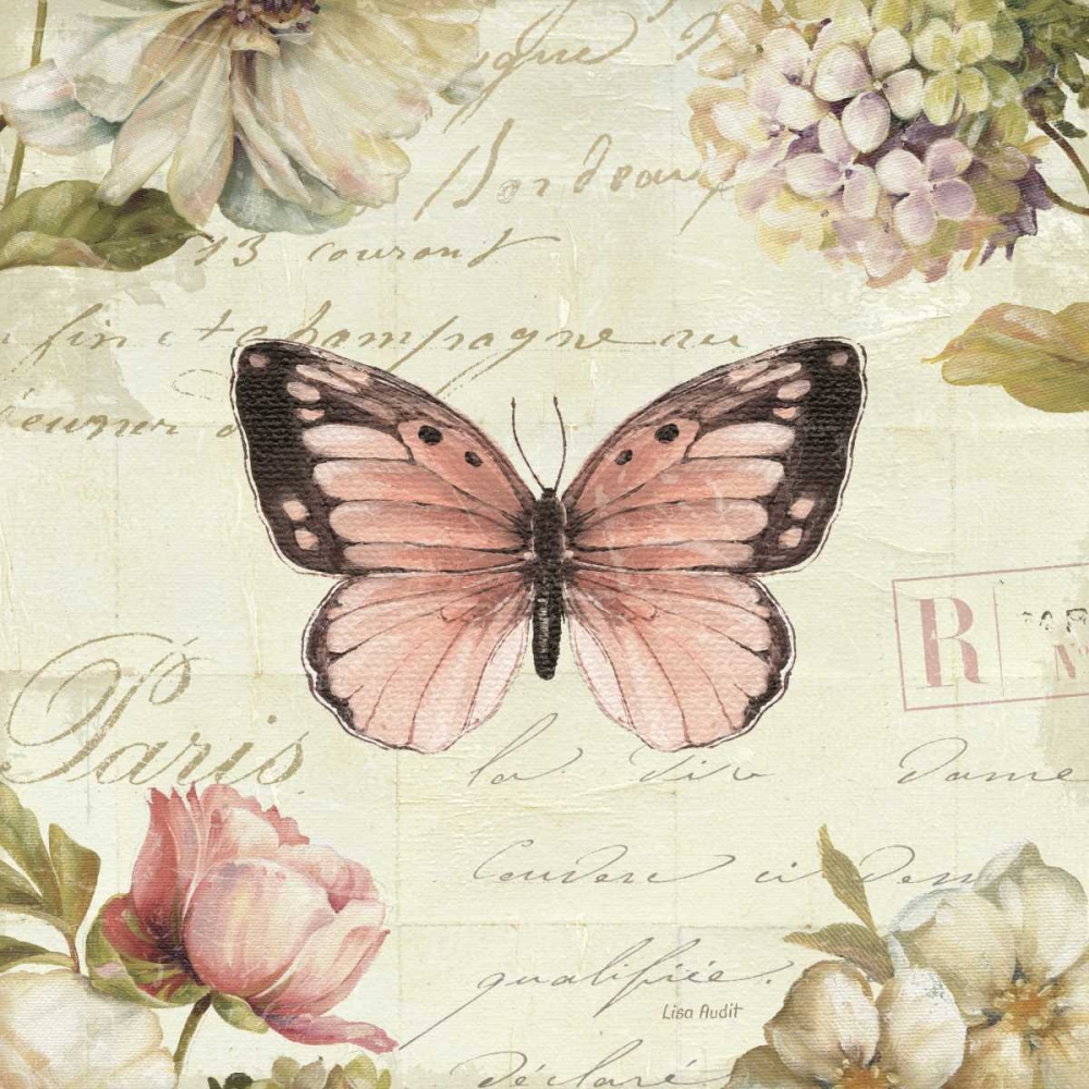 Wall Art Painting id:28095, Name: Marche de Fleurs Butterfly I, Artist: Audit, Lisa