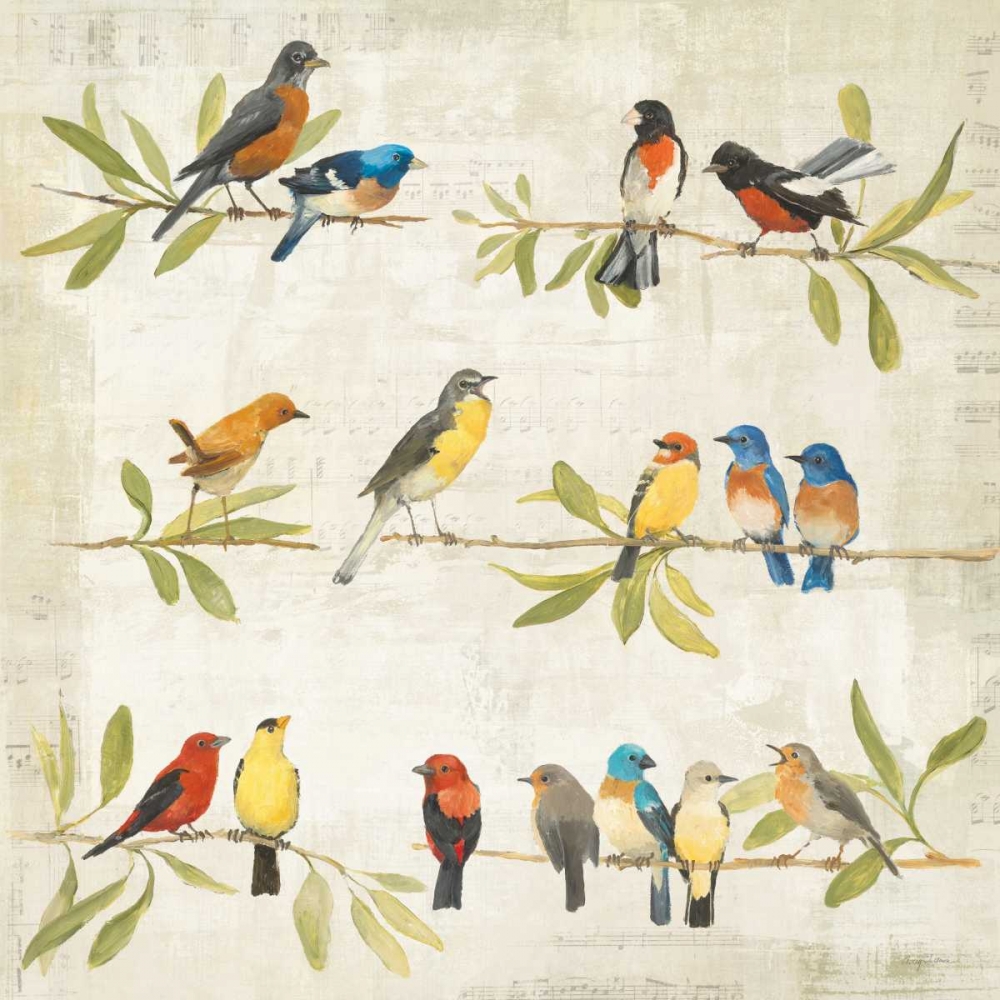 Wall Art Painting id:21031, Name: Adoration of the Magpie Music, Artist: Tillmon, Avery