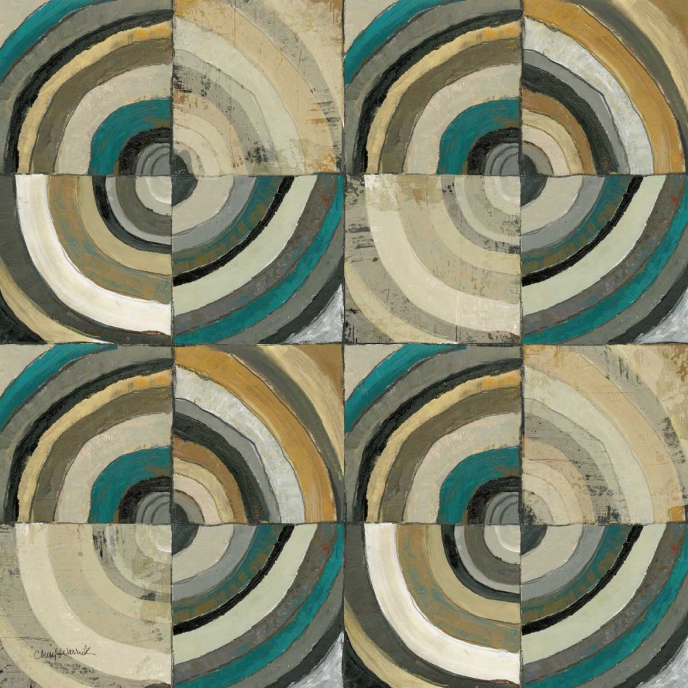 Art Print: The Center II Abstract Turquoise