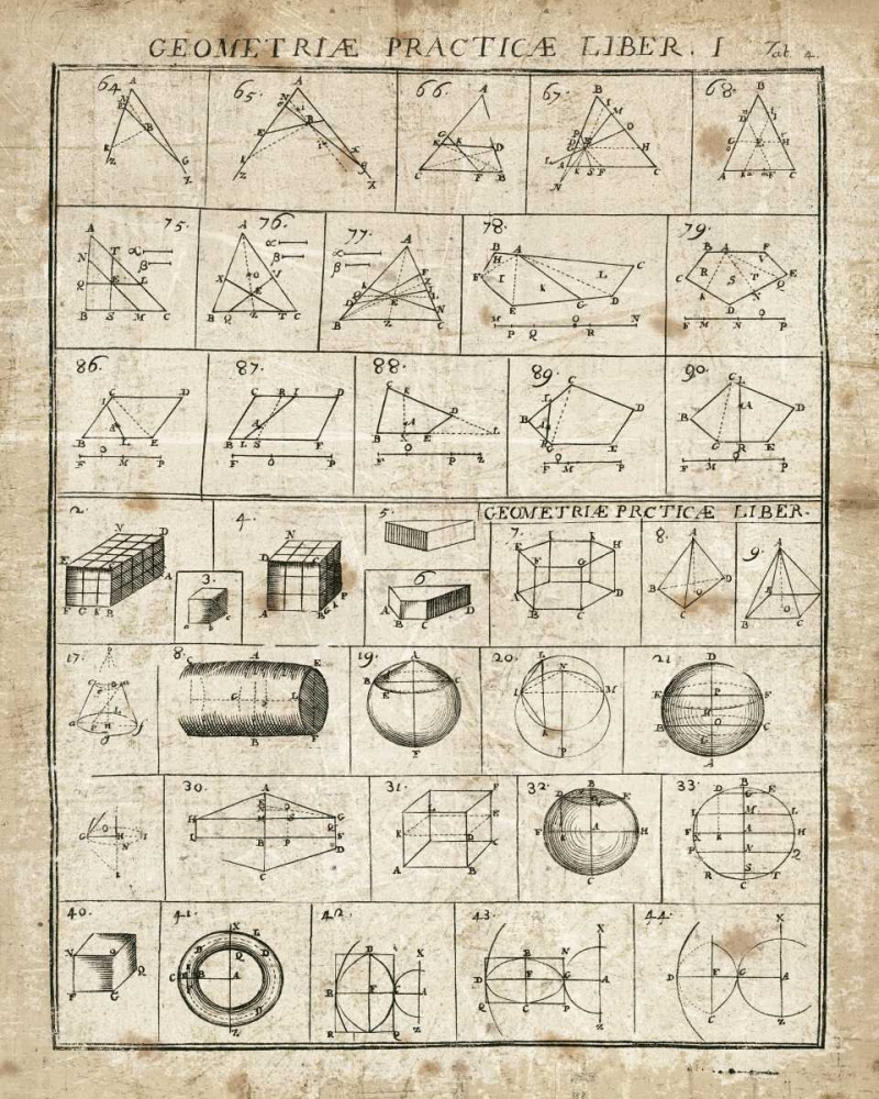 Wall Art Painting id:21999, Name: Geometric Chart I, Artist: Wild Apple Portfolio