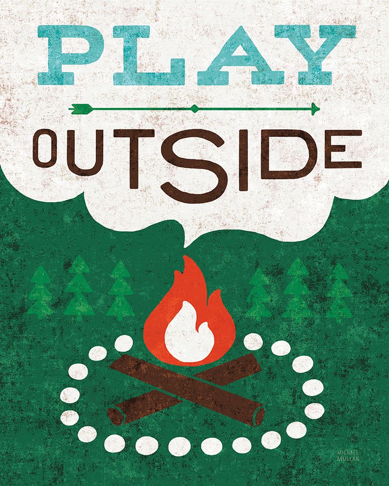 Wall Art Painting id:762676, Name: Happy Camper Play Outside, Artist: Mullan, Michael