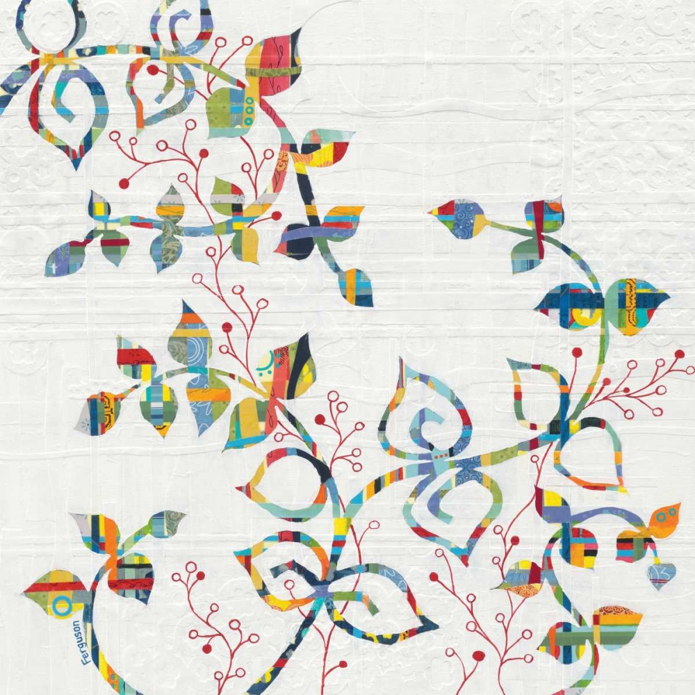 Wall Art Painting id:48069, Name: Rainbow Vines with Berries, Artist: Ferguson, Kathy