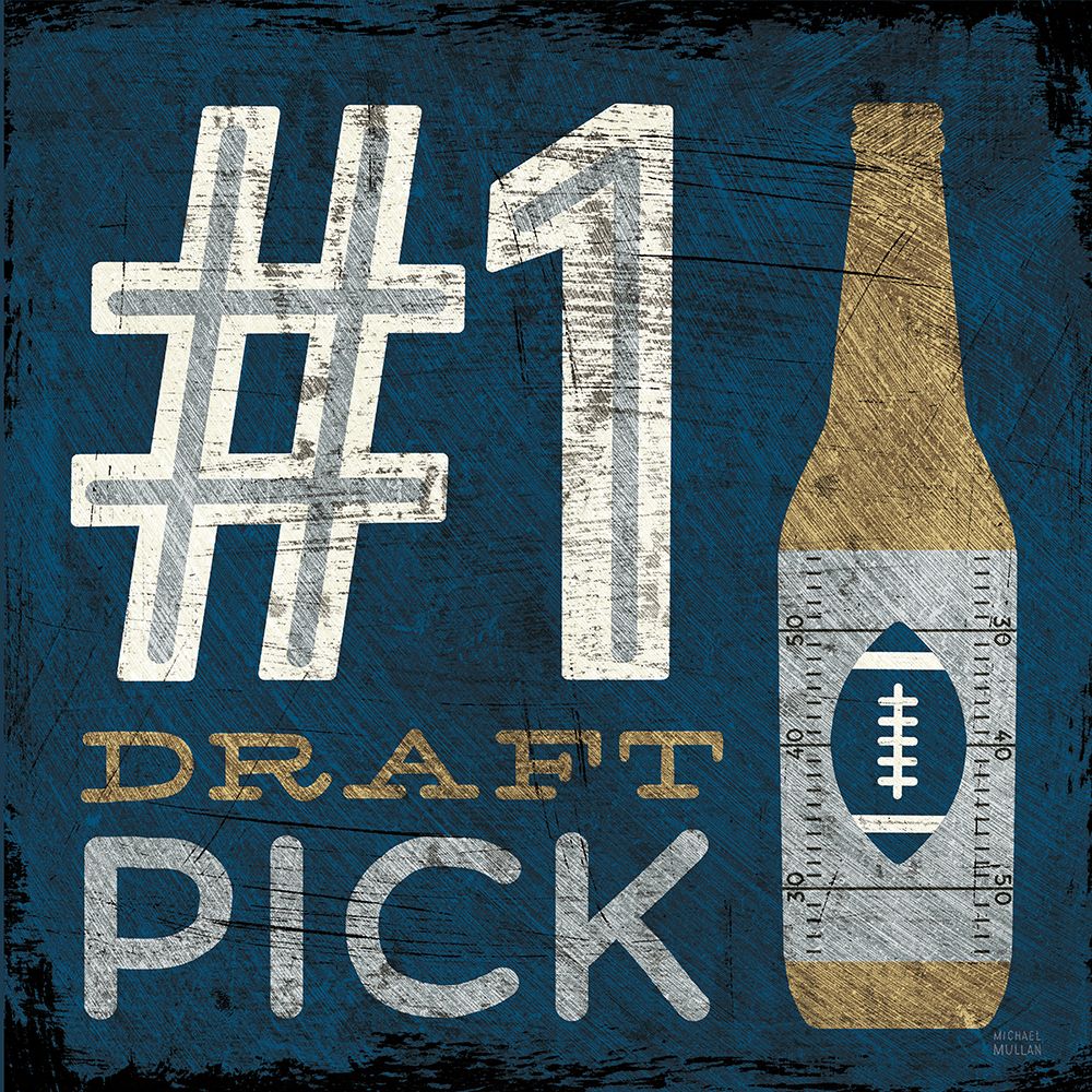 Wall Art Painting id:768853, Name: Football III Blue, Artist: Mullan, Michael