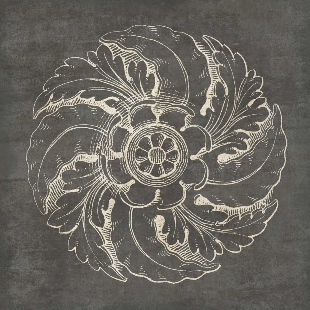 Wall Art Painting id:77899, Name: Rosette IV Gray, Artist: Wild Apple Portfolio