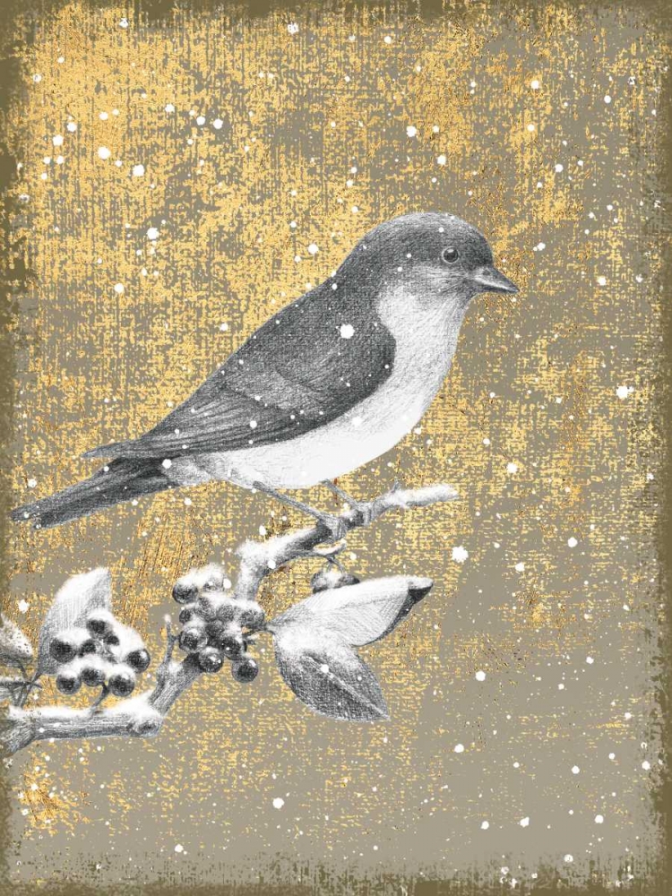 Wall Art Painting id:85778, Name: Winter Birds Bluebird Neutral, Artist: Grove, Beth