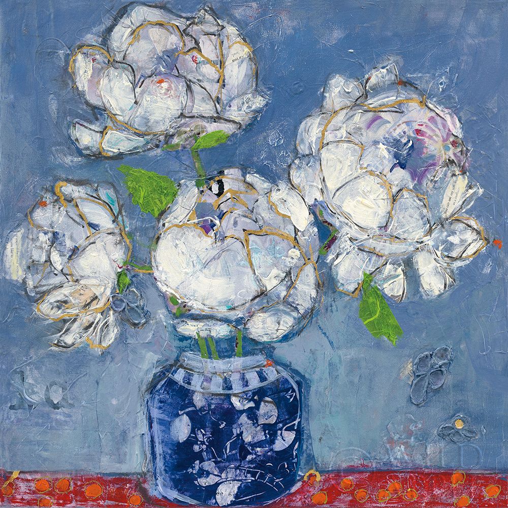 Wall Art Painting id:277737, Name: Vase of Peonies, Artist: Day, Kellie