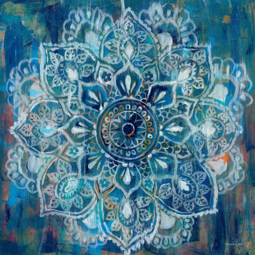 Wall Art Painting id:93356, Name: Mandala in Blue II, Artist: Nai, Danhui