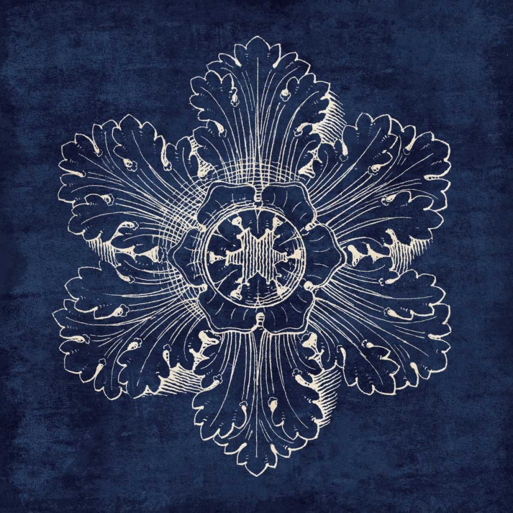 Wall Art Painting id:99442, Name: Rosette V Indigo, Artist: Wild Apple Portfolio