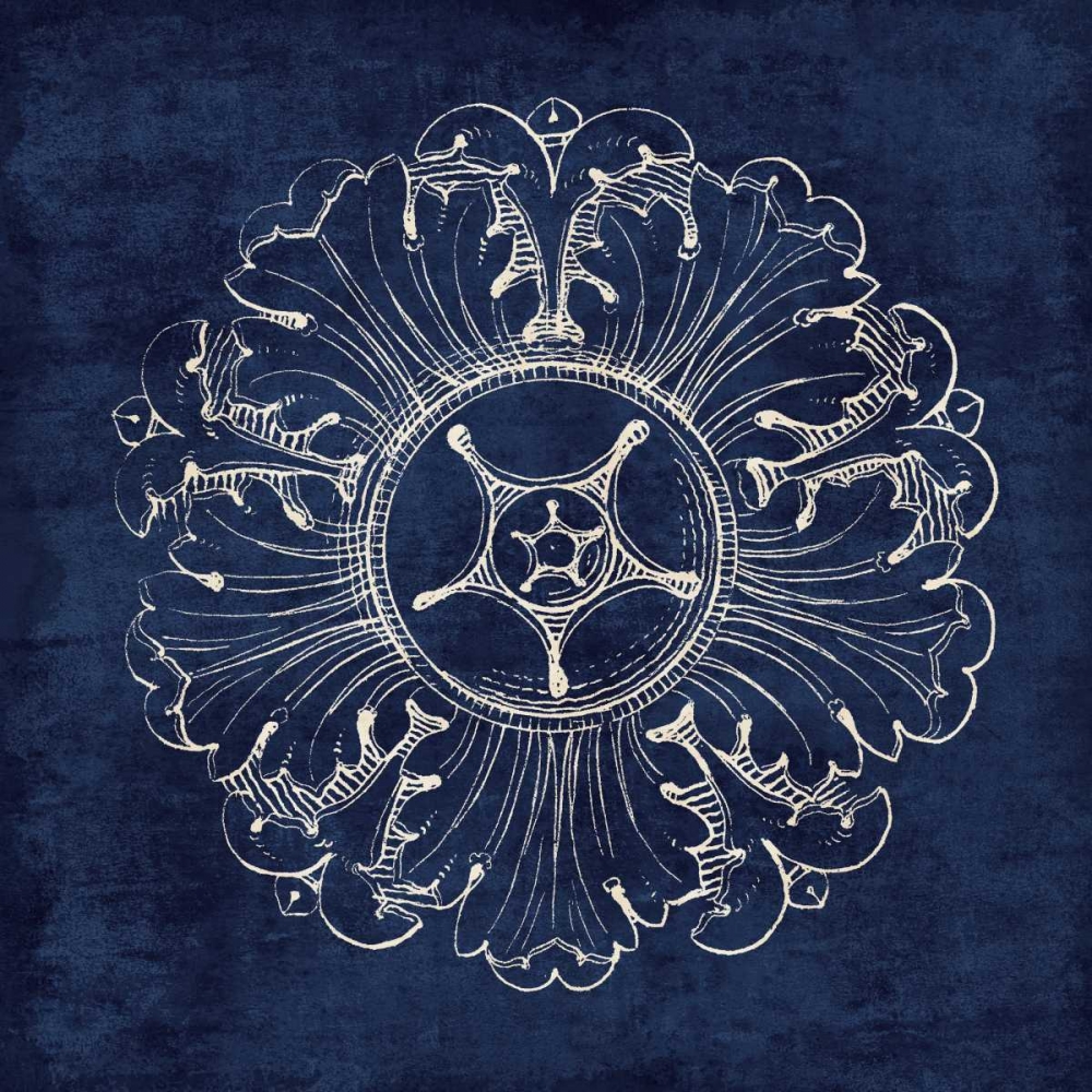 Wall Art Painting id:99443, Name: Rosette VI Indigo, Artist: Wild Apple Portfolio