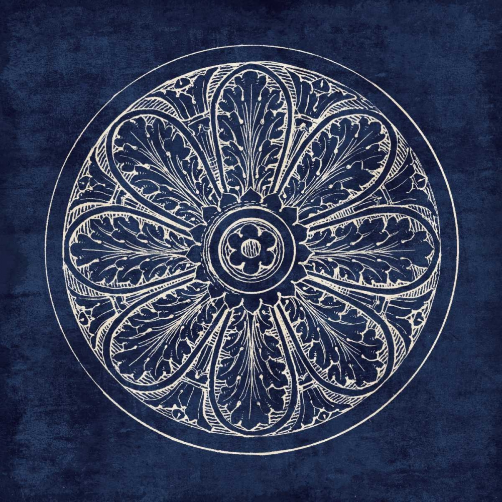 Wall Art Painting id:99445, Name: Rosette VIII Indigo, Artist: Wild Apple Portfolio