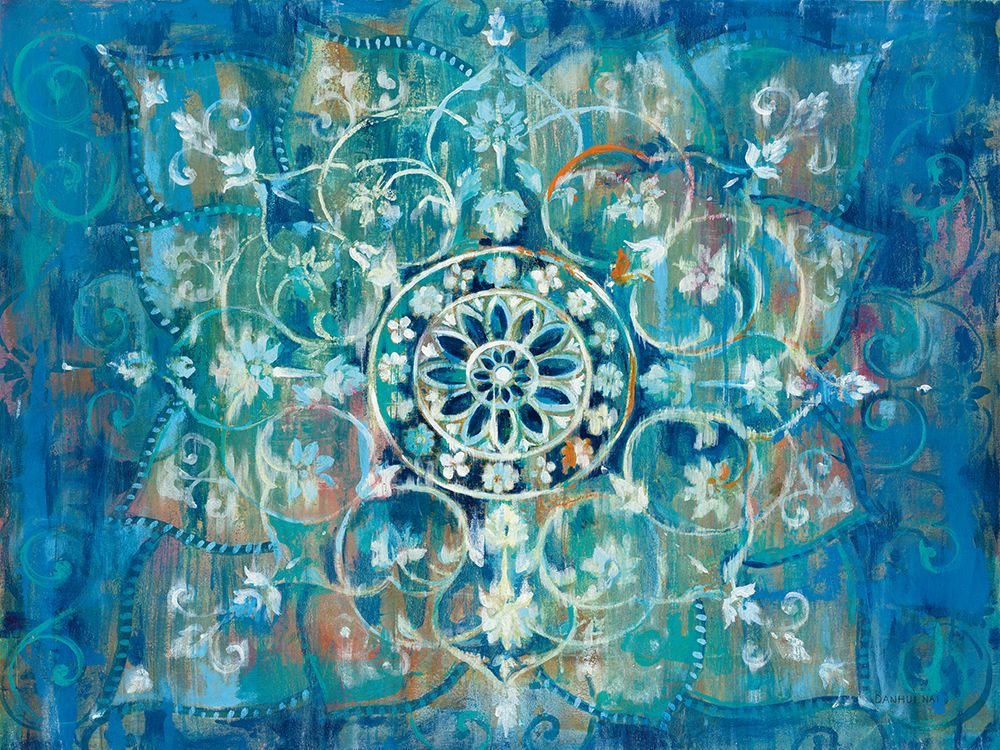 Wall Art Painting id:678170, Name: Mandala in Blue I, Artist: Nai, Danhui