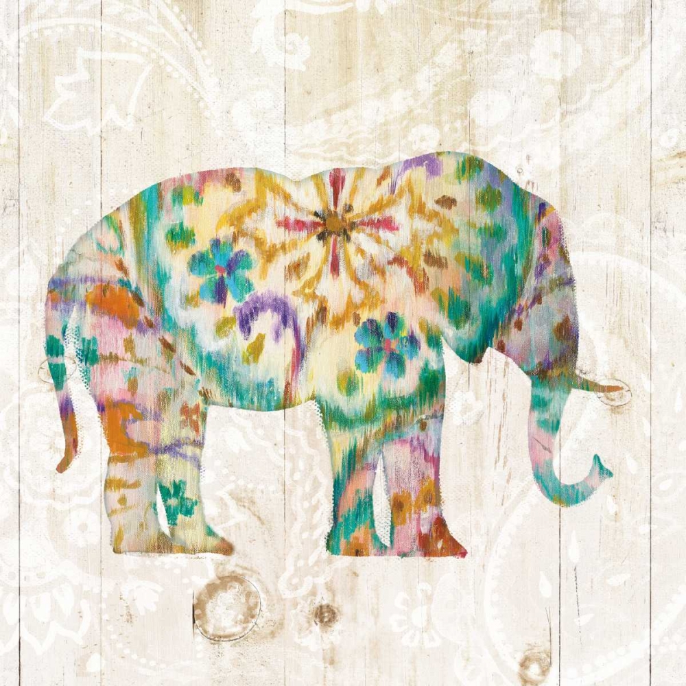 Wall Art Painting id:99478, Name: Boho Paisley Elephant I, Artist: Nai, Danhui