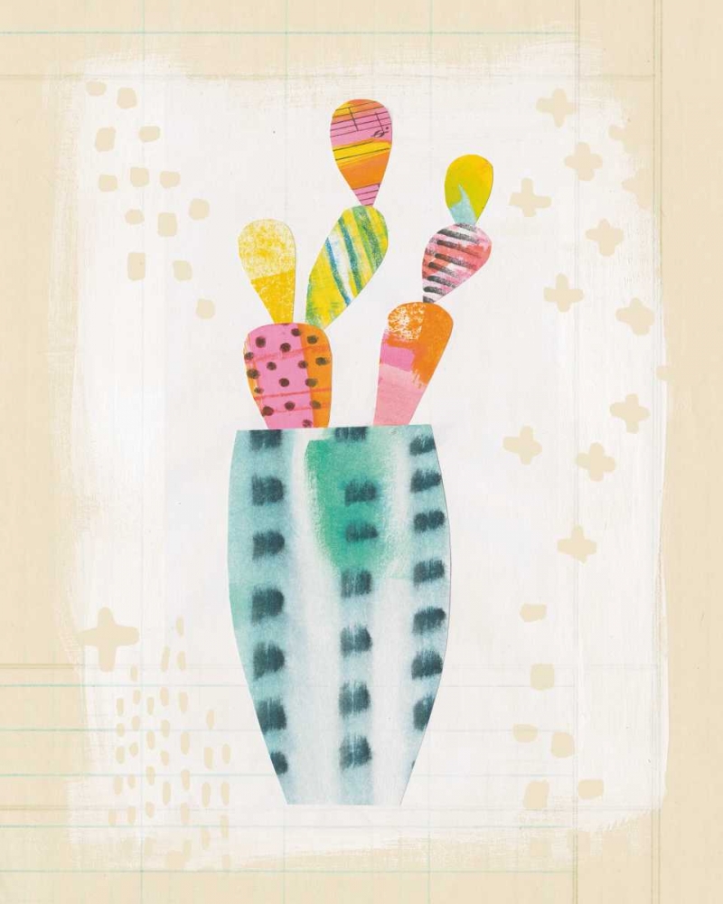 Wall Art Painting id:99556, Name: Collage Cactus I on Graph Paper, Artist: Averinos, Melissa