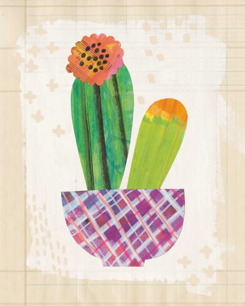 Wall Art Painting id:99557, Name: Collage Cactus II on Graph Paper, Artist: Averinos, Melissa