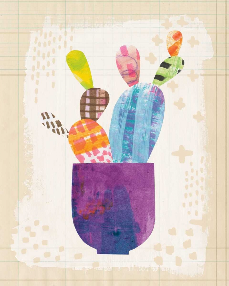 Wall Art Painting id:99558, Name: Collage Cactus III on Graph Paper, Artist: Averinos, Melissa