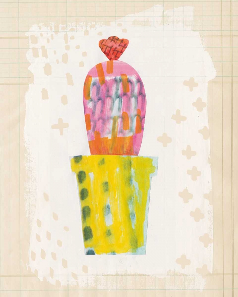 Wall Art Painting id:99560, Name: Collage Cactus V on Graph Paper, Artist: Averinos, Melissa