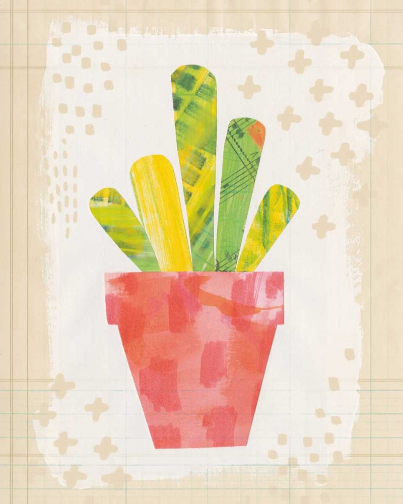 Wall Art Painting id:99561, Name: Collage Cactus VI on Graph Paper, Artist: Averinos, Melissa