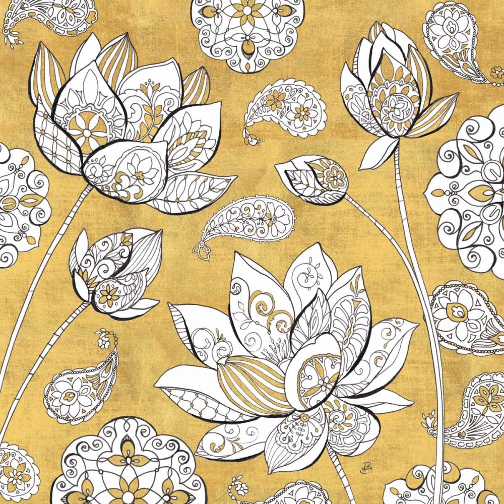 Wall Art Painting id:153083, Name: Color My World Lotus I Gold, Artist: Brissonnet, Daphne