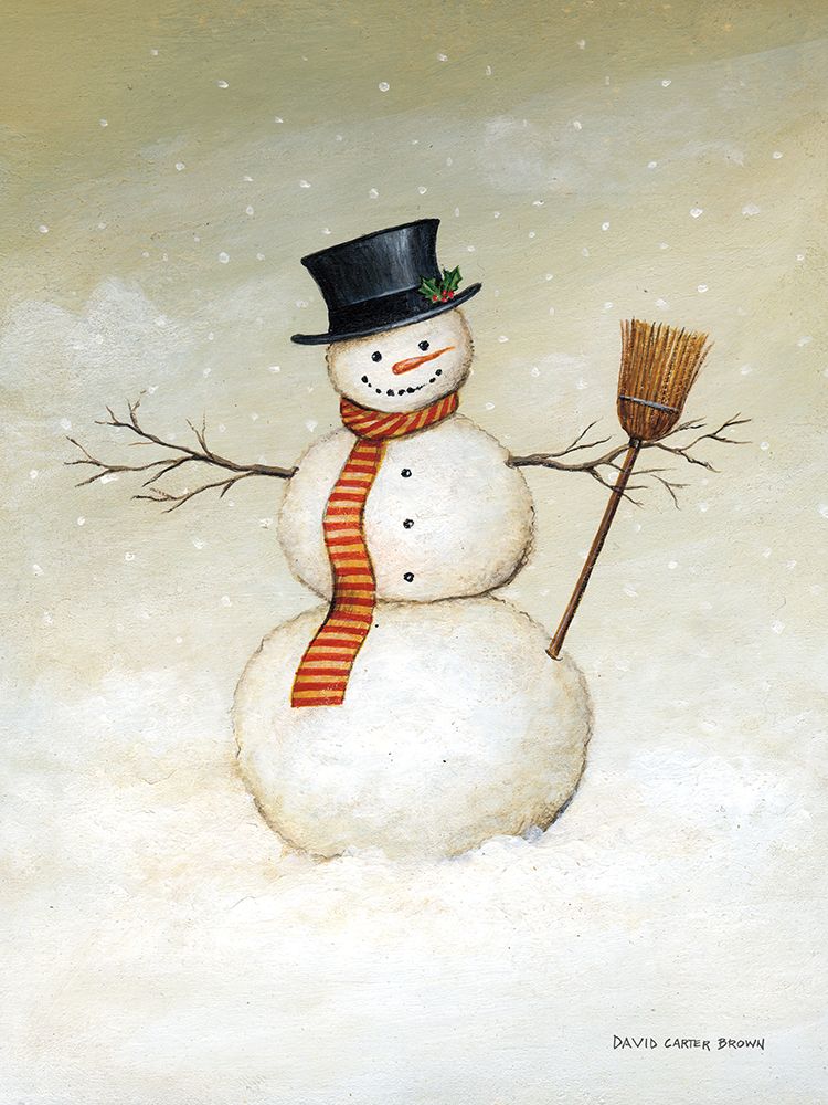 Wall Art Painting id:722739, Name: Deck The Halls Snowman, Artist: Brown, David Carter