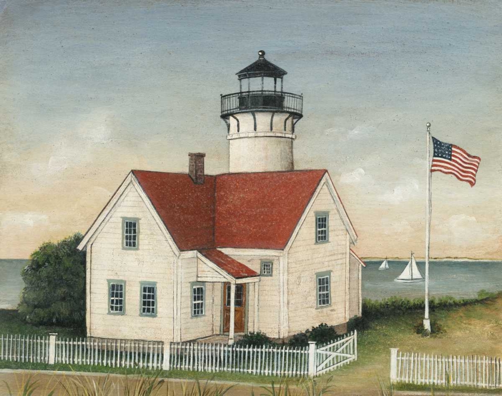 Wall Art Painting id:137688, Name: Lighthouse Keepers House, Artist: Brown, David Carter