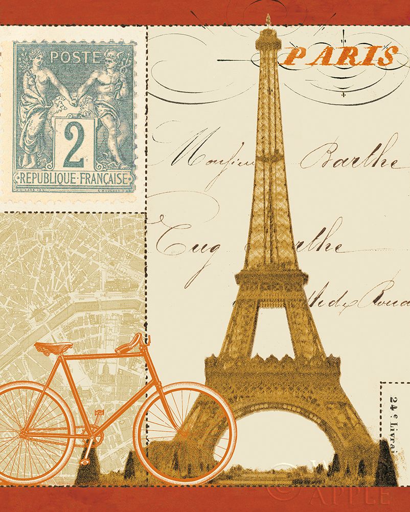 Wall Art Painting id:329474, Name: Postcard from Paris, Artist: Schlabach, Sue