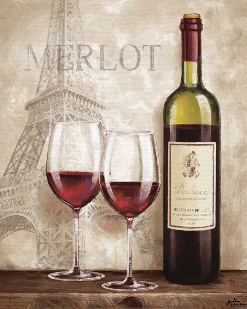 Wall Art Painting id:129487, Name: Wine in Paris III, Artist: Penner, Janelle