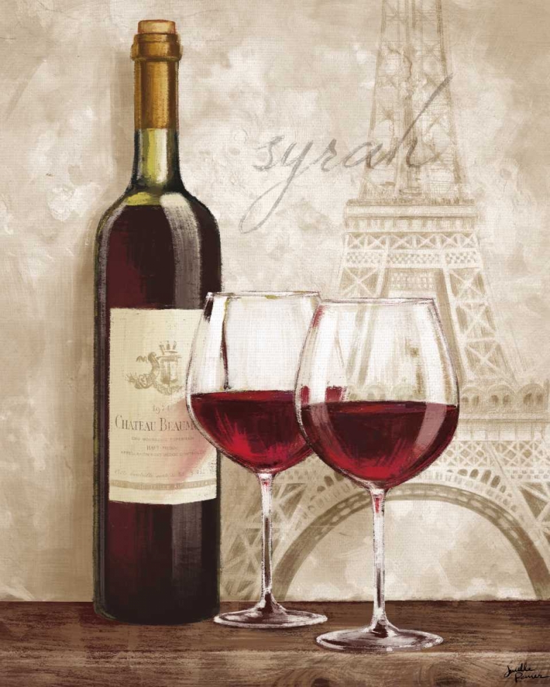 Wall Art Painting id:129488, Name: Wine in Paris IV, Artist: Penner, Janelle