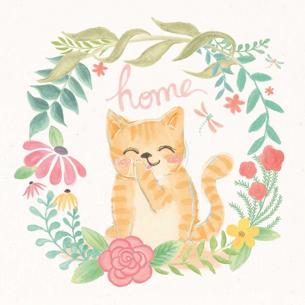 Art Print: Garden Friends White III