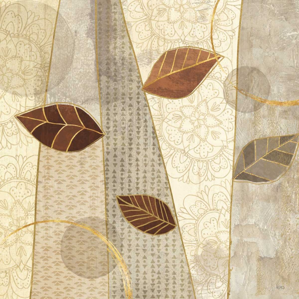 Wall Art Painting id:163695, Name: Bohemian Leaves II Neutral, Artist: Charron, Veronique