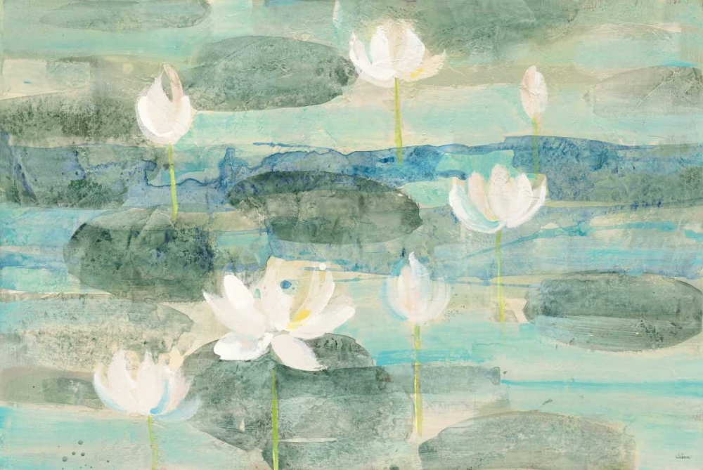 Wall Art Painting id:151585, Name: Water Lilies Bright, Artist: Hristova, Albena