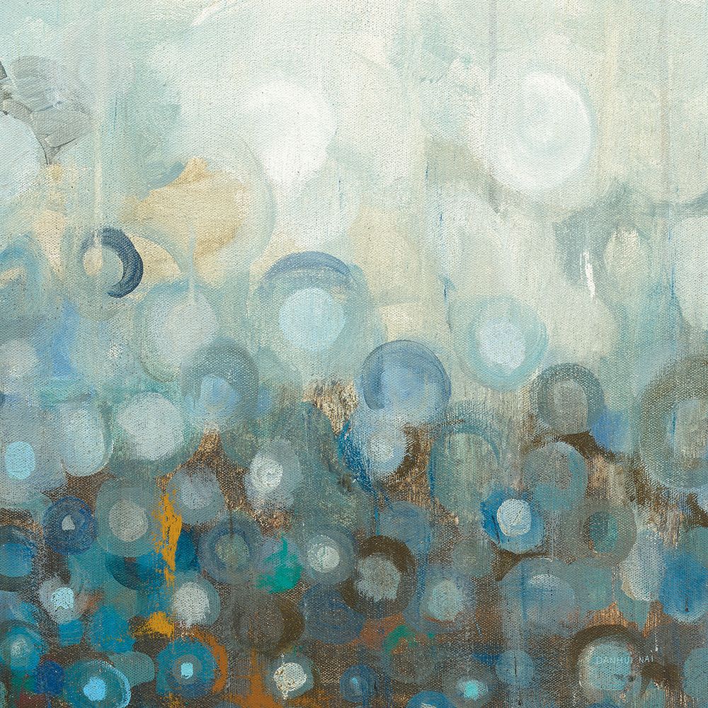 Wall Art Painting id:719008, Name: Blue and Bronze Dots VIII, Artist: Nai, Danhui