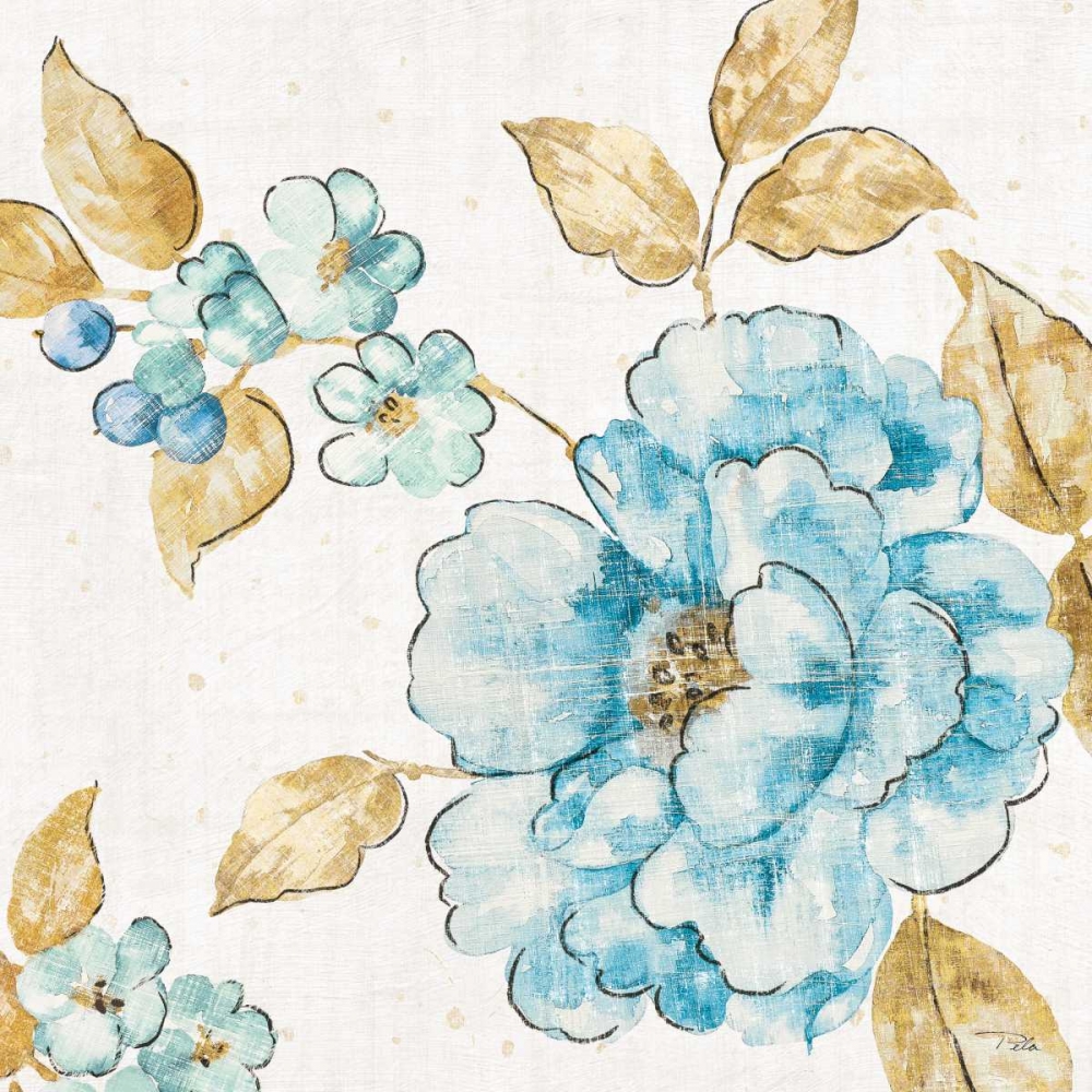 Wall Art Painting id:157810, Name: Blue Blossom III, Artist: Pela