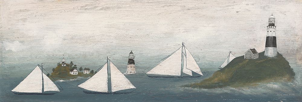 Wall Art Painting id:722428, Name: Sailing Ships II, Artist: Brown, David Carter