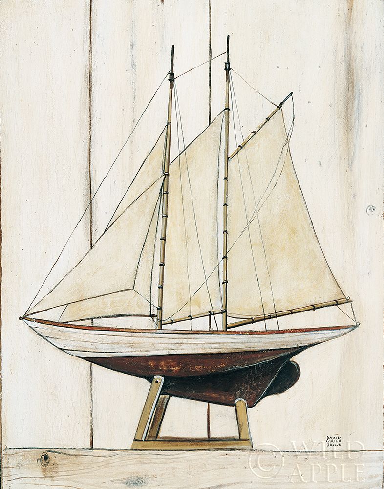 Wall Art Painting id:329469, Name: Schooner I, Artist: Brown, David Carter