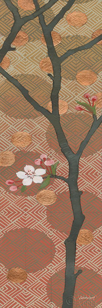 Wall Art Painting id:336017, Name: Cherry Blossoms Panel II One Blossom, Artist: Lovell, Kathrine