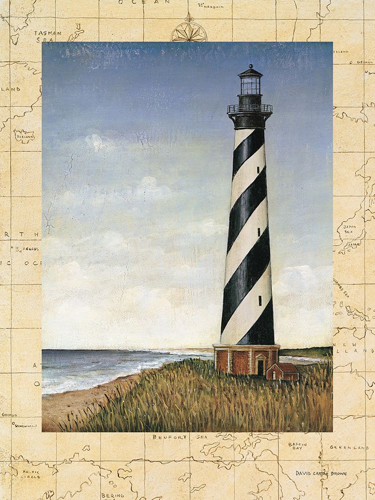 Wall Art Painting id:724852, Name: Coastal Light Map, Artist: Brown, David Carter