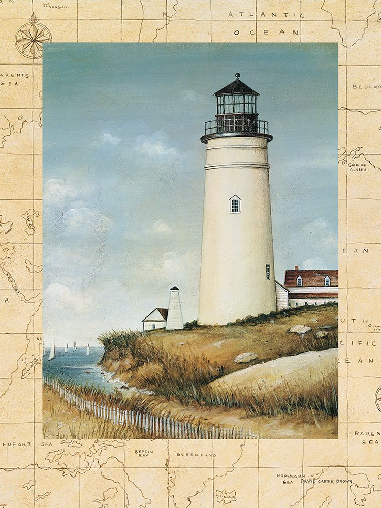 Wall Art Painting id:724851, Name: Atlantic Island Map, Artist: Brown, David Carter