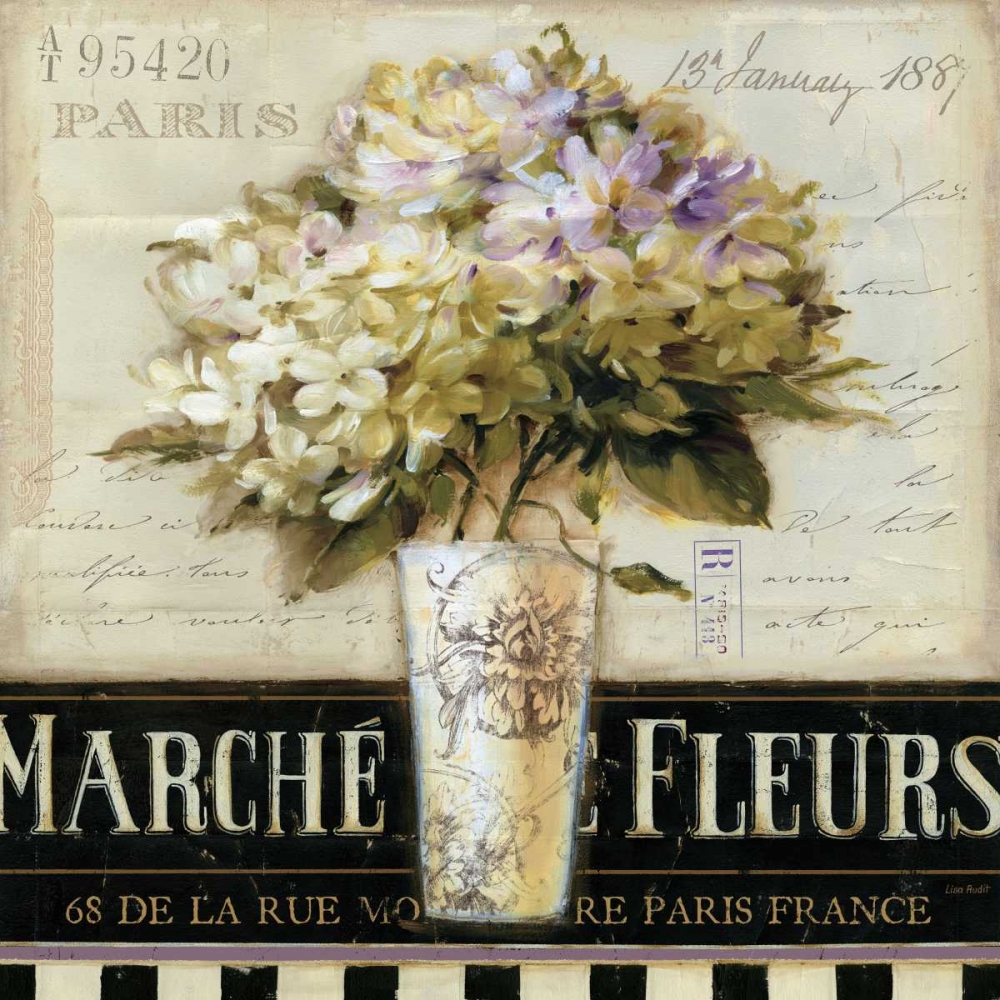 Wall Art Painting id:18017, Name: Marche de Fleurs, Artist: Audit, Lisa