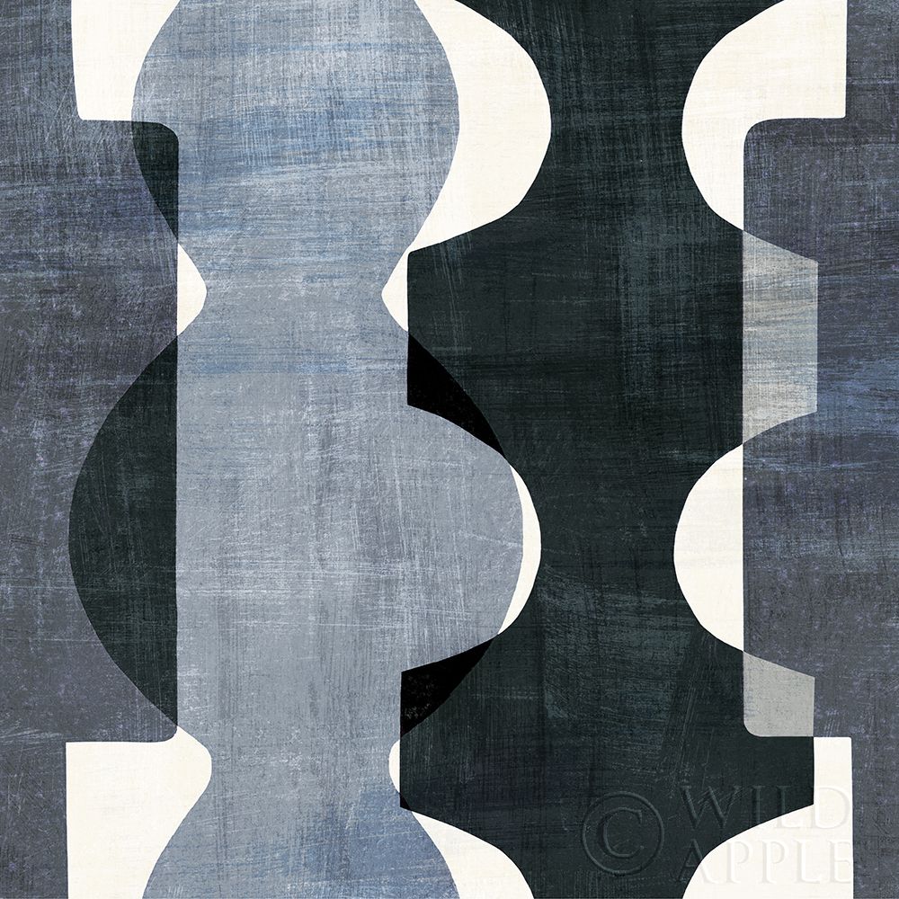 Wall Art Painting id:193029, Name: Geometric Deco I BW, Artist: Wild Apple Portfolio